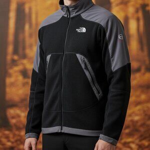🏔️ The North Face Summit Series Fleece Full Zip Jacket Black Gray Men's M